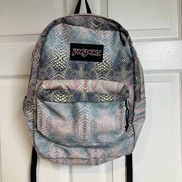 Jansport Multicolor Prism Snake Print Backpack - Picture 1 of 16